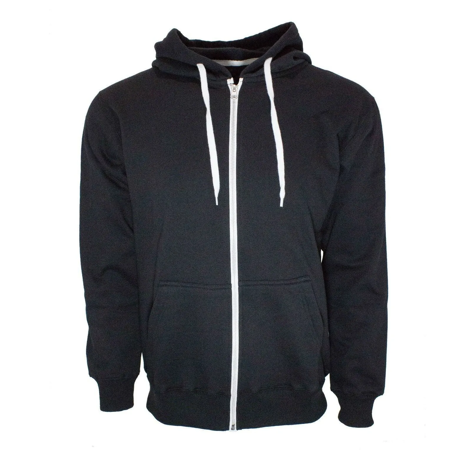 Black French Terry Zip Hoodie