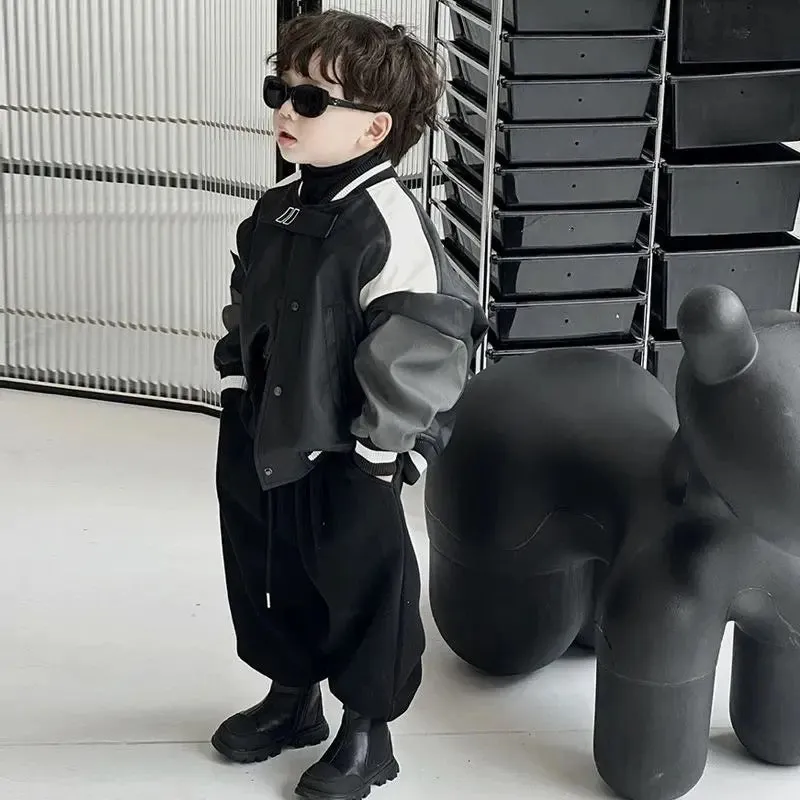 Boys Stylish Black And White Jacket