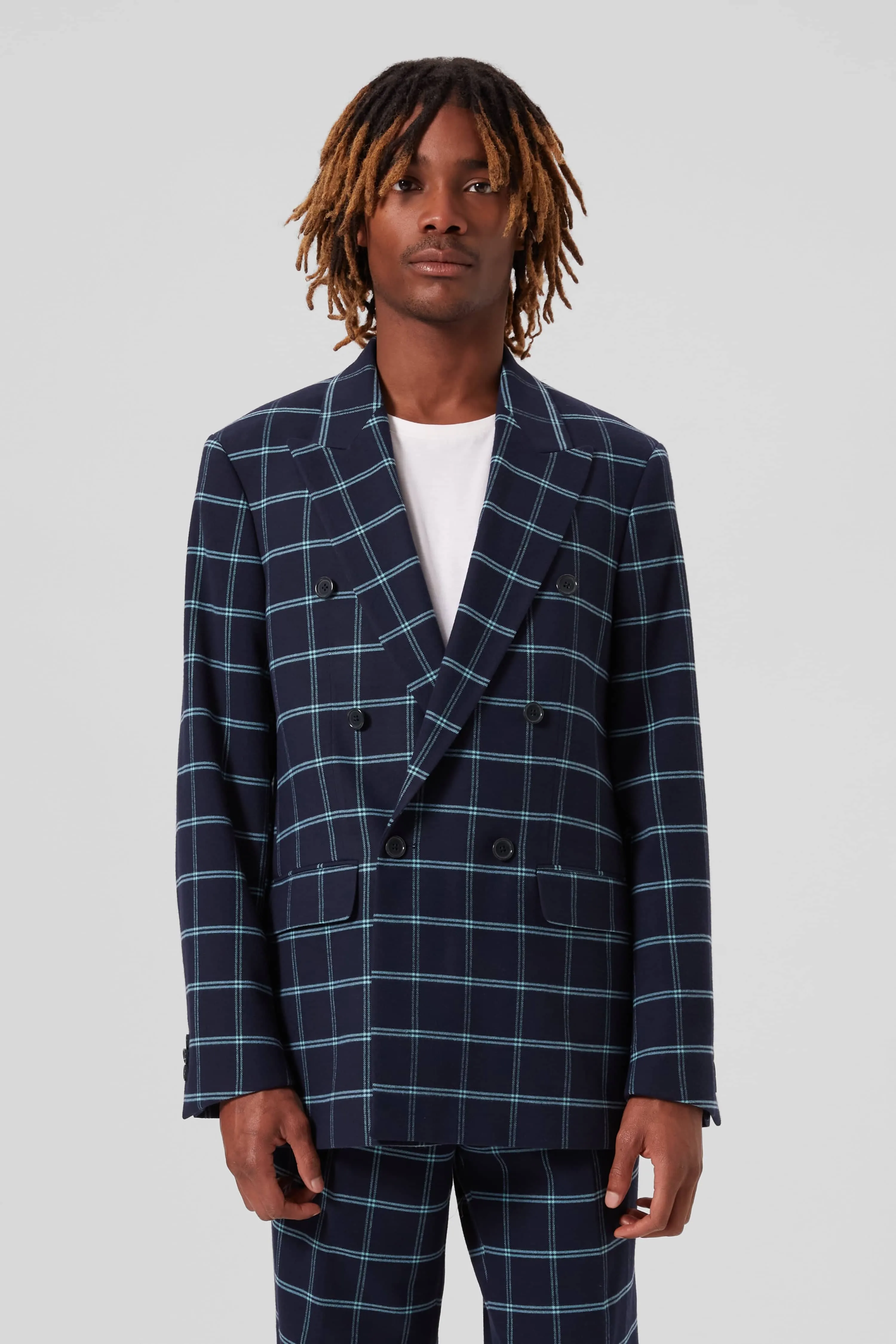 Fabien Oversized Blue Check Suit - ARCHIVE