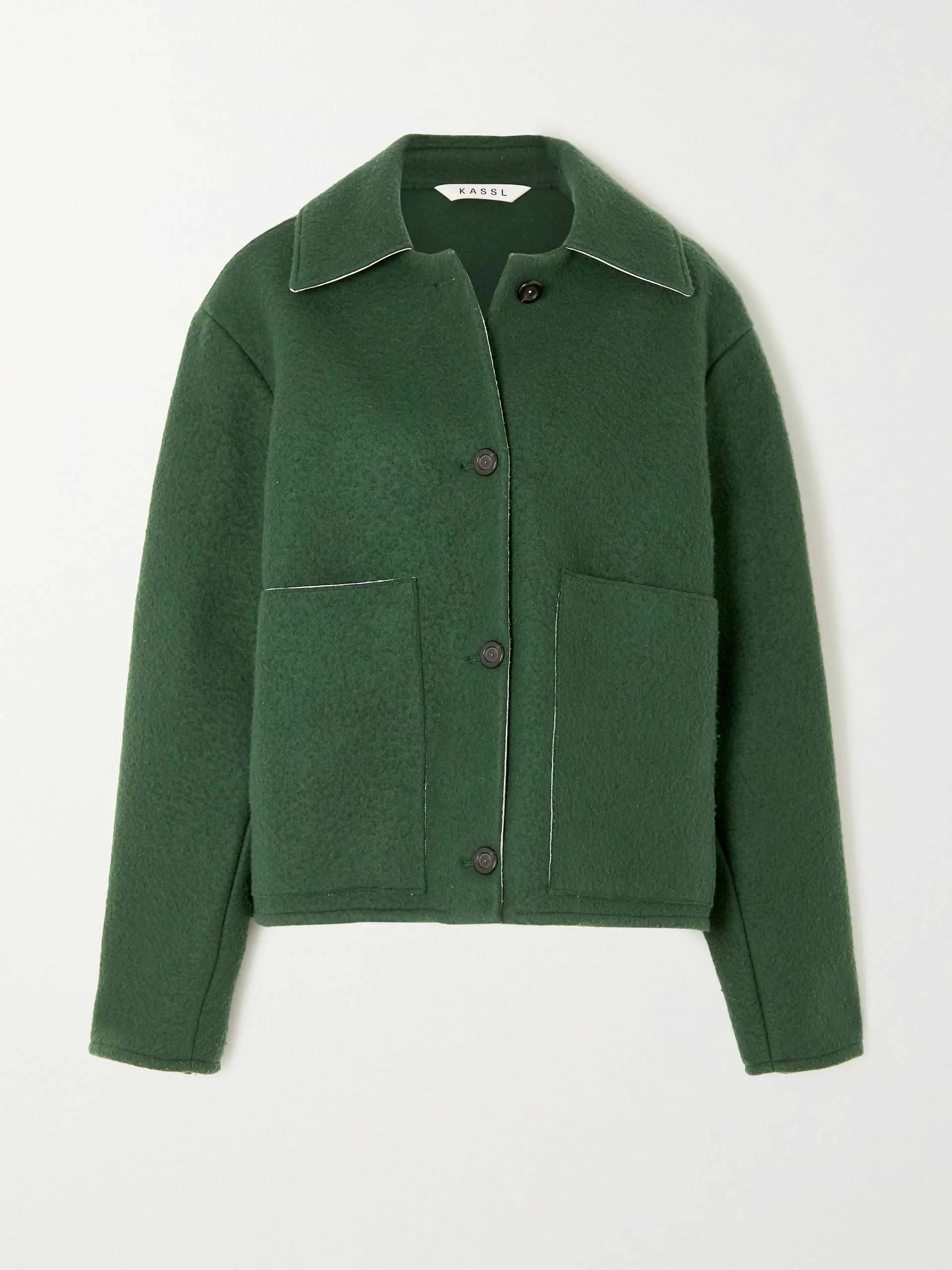 Green wool-felt jacket