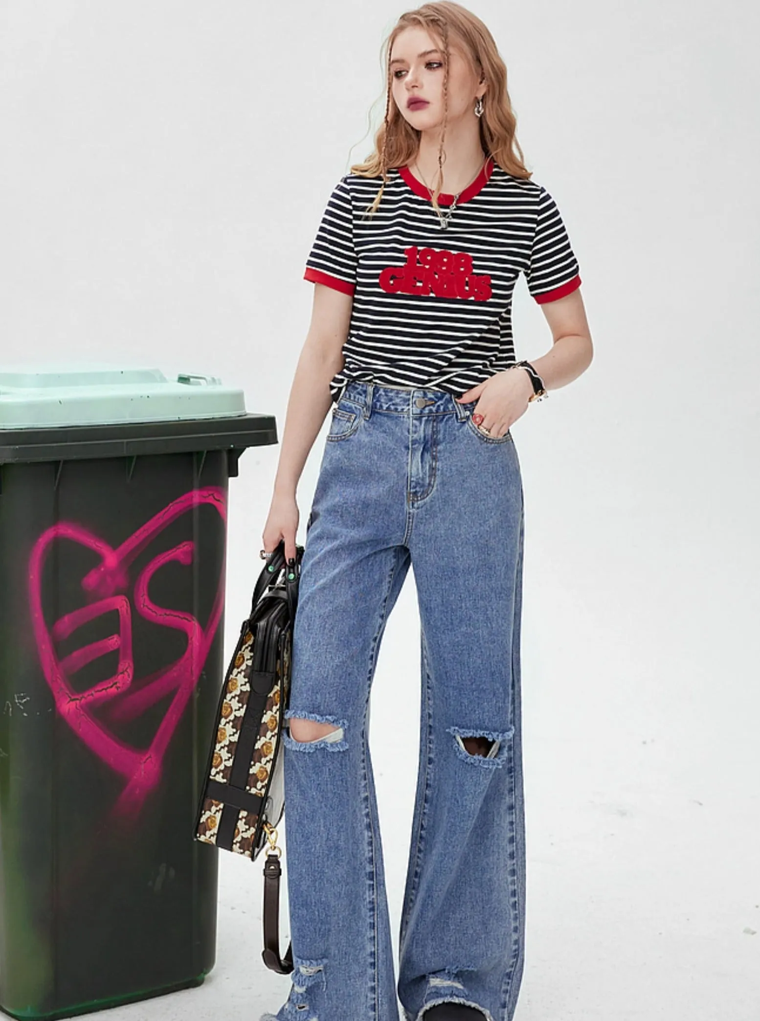 High Waist Denim Pants