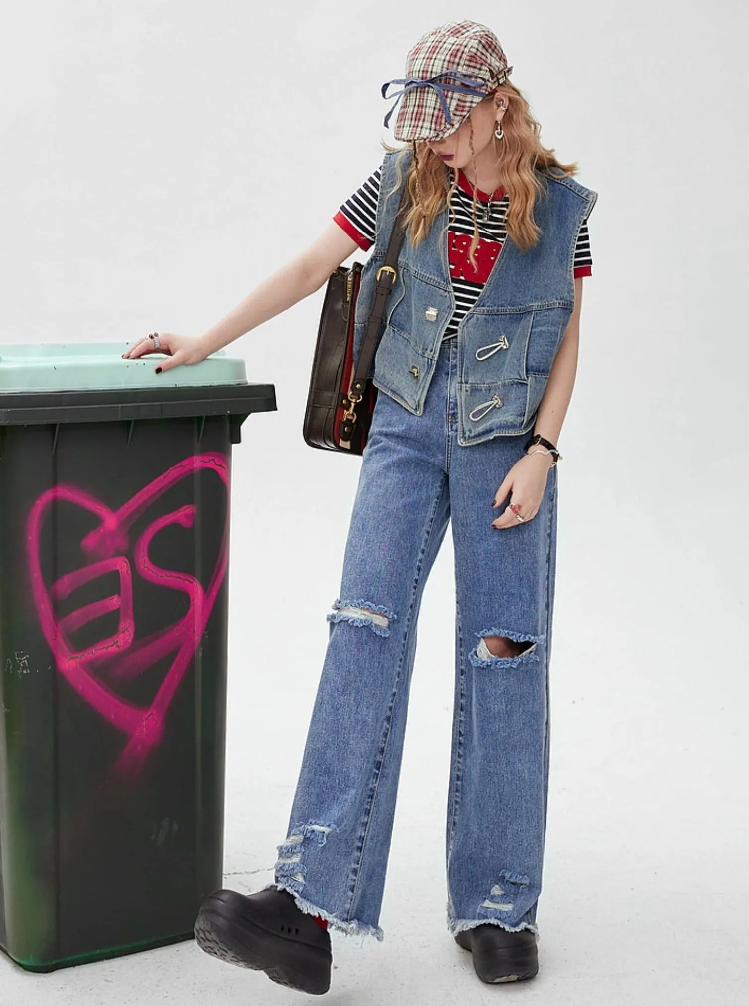 High Waist Denim Pants
