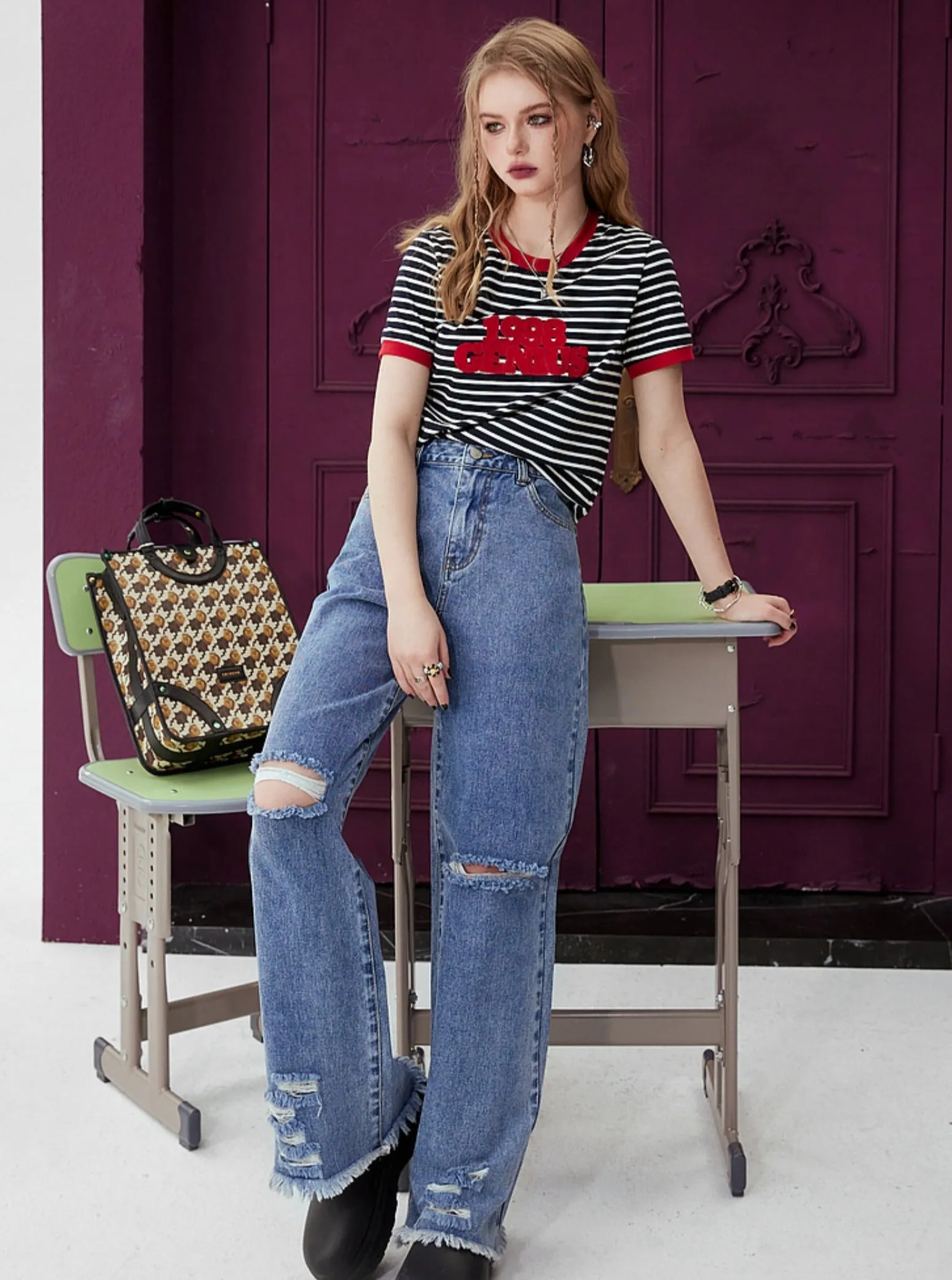 High Waist Denim Pants