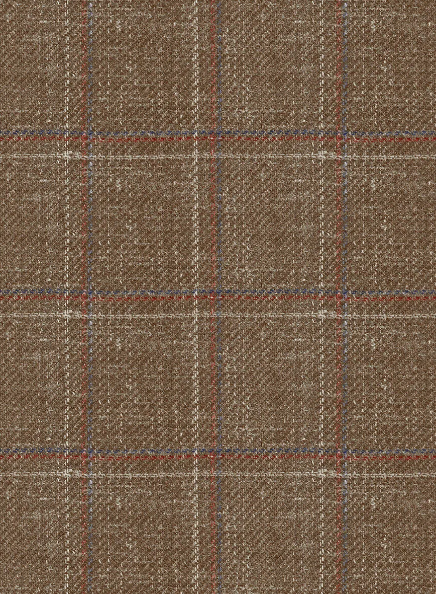 Italian Murano Manole Brown Wool Linen Silk Suit