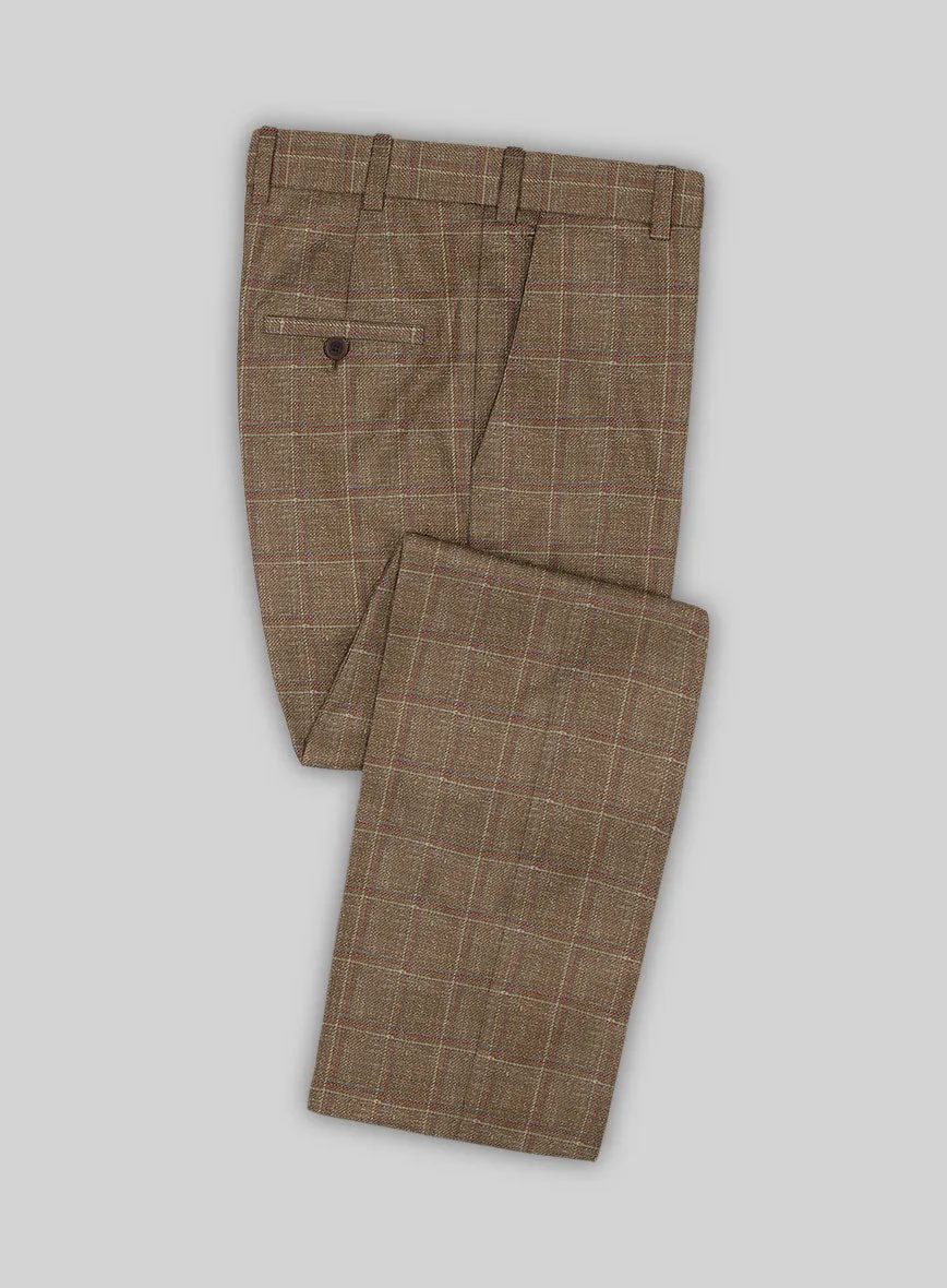 Italian Murano Manole Brown Wool Linen Silk Suit