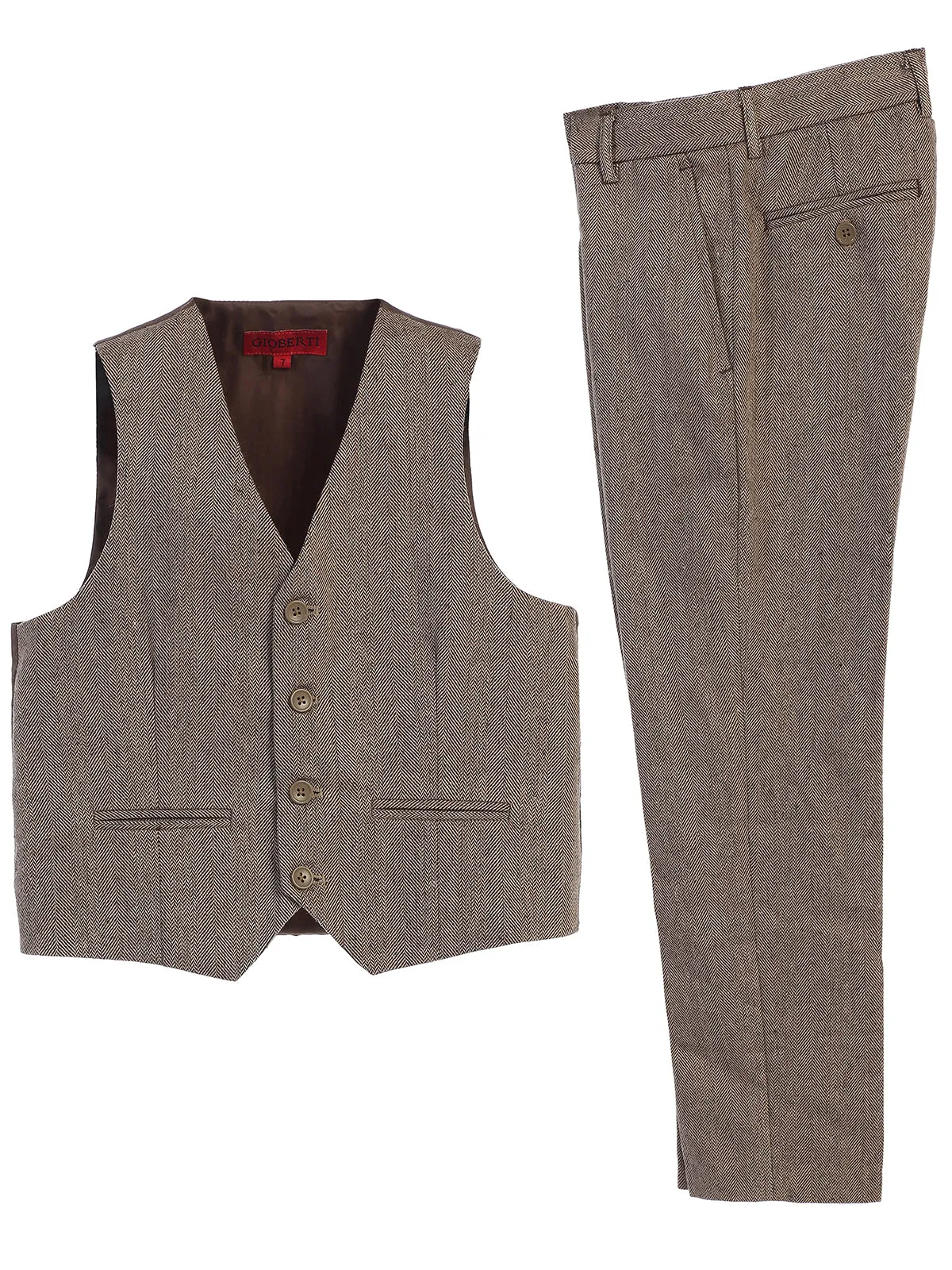 Kid's (2T-7) Plaid Vest Set