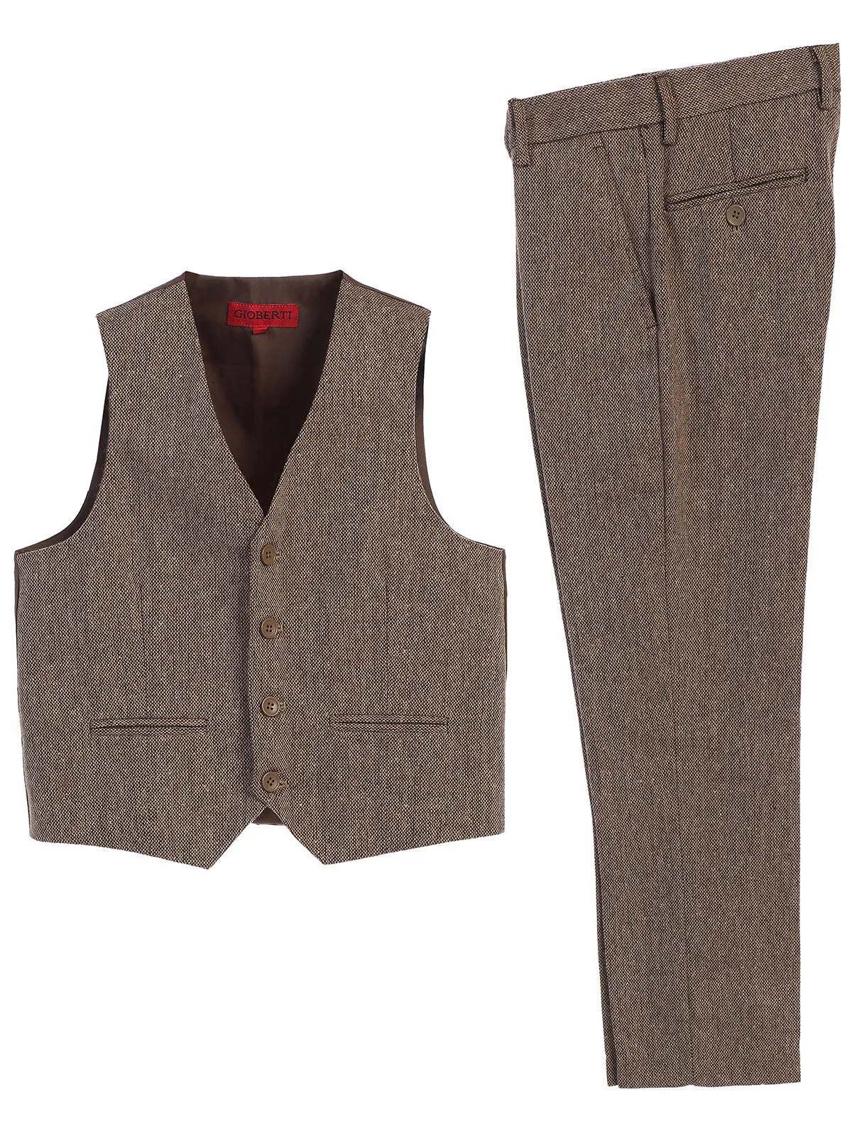 Kid's (2T-7) Plaid Vest Set