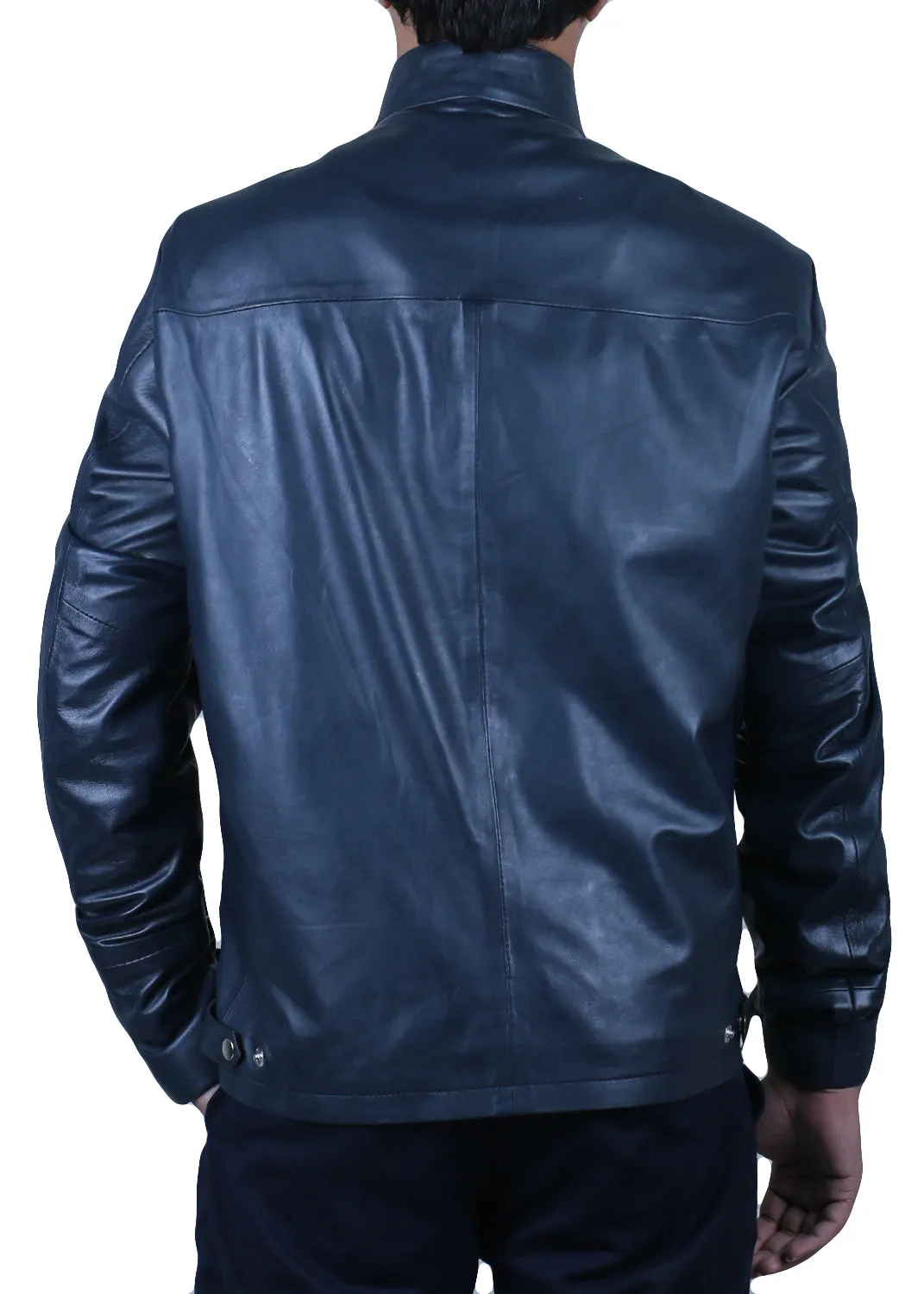Leather Jackets Hub Mens Genuine Lambskin Leather Jacket (Black, Classic Jacket) - 1501083