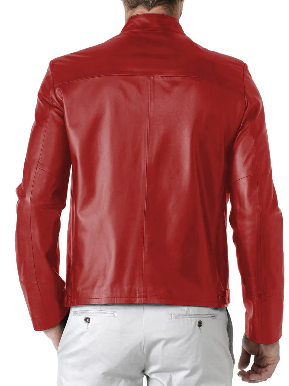 Leather Jackets Hub Mens Genuine Lambskin Leather Jacket (Black, Classic Jacket) - 1501083