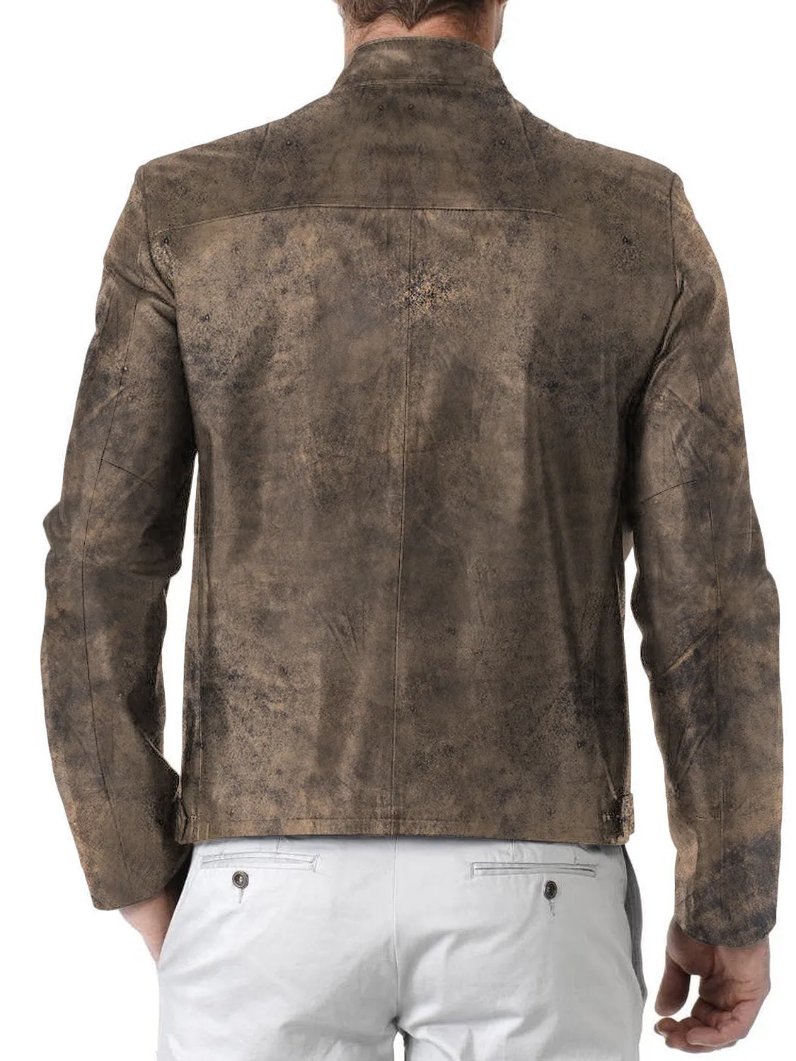 Leather Jackets Hub Mens Genuine Lambskin Leather Jacket (Black, Classic Jacket) - 1501083