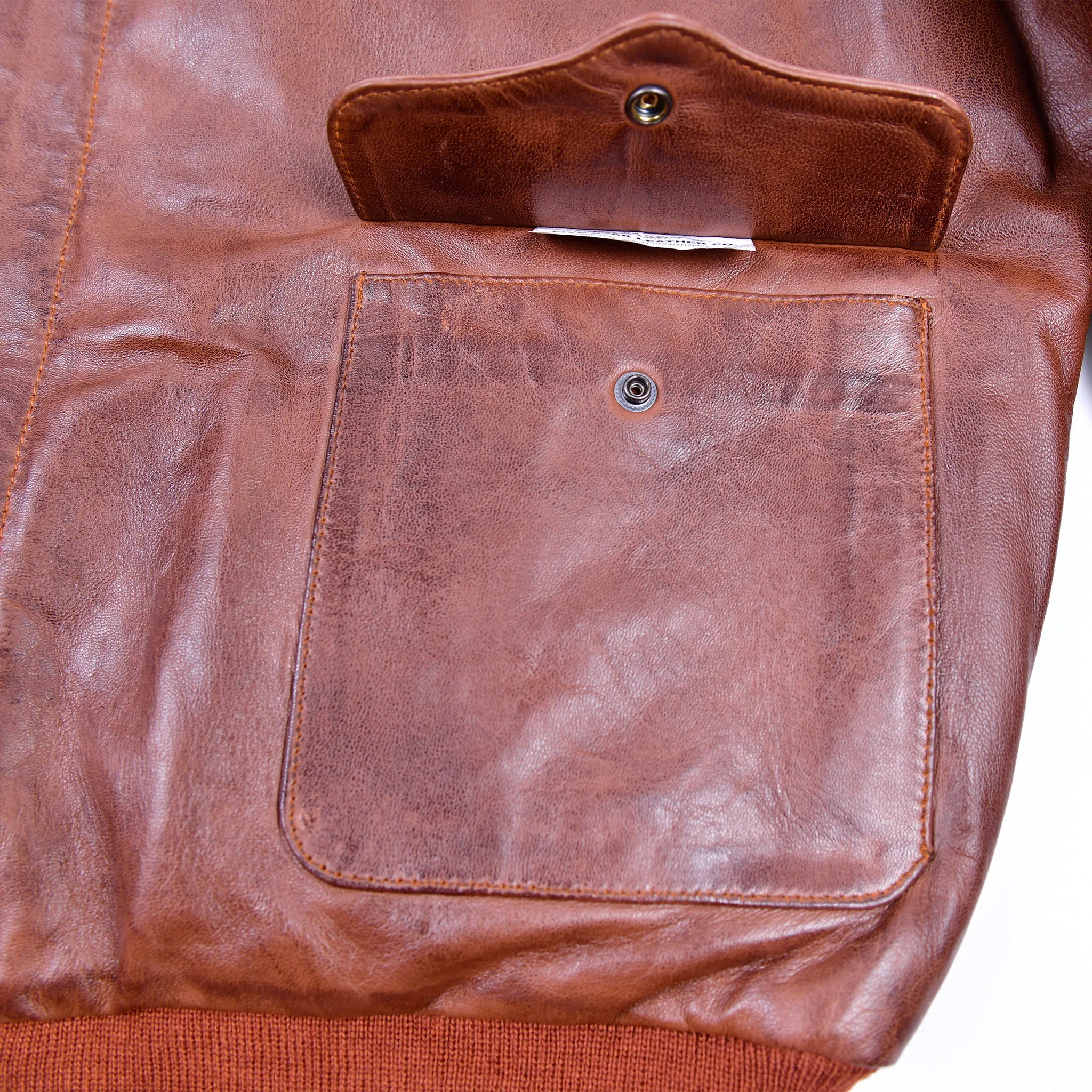 Men A2 Real Leather Aviator Pilot Jacket Bomber Air force Military Russet Brown