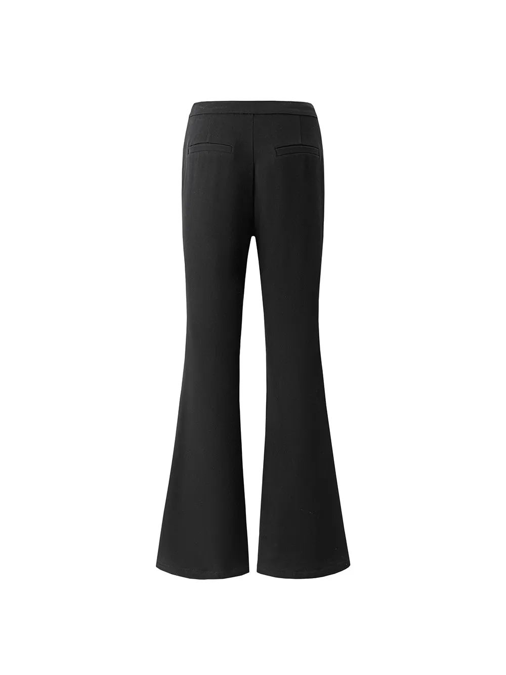 MUKZIN Black Classic Slim Flared Trousers