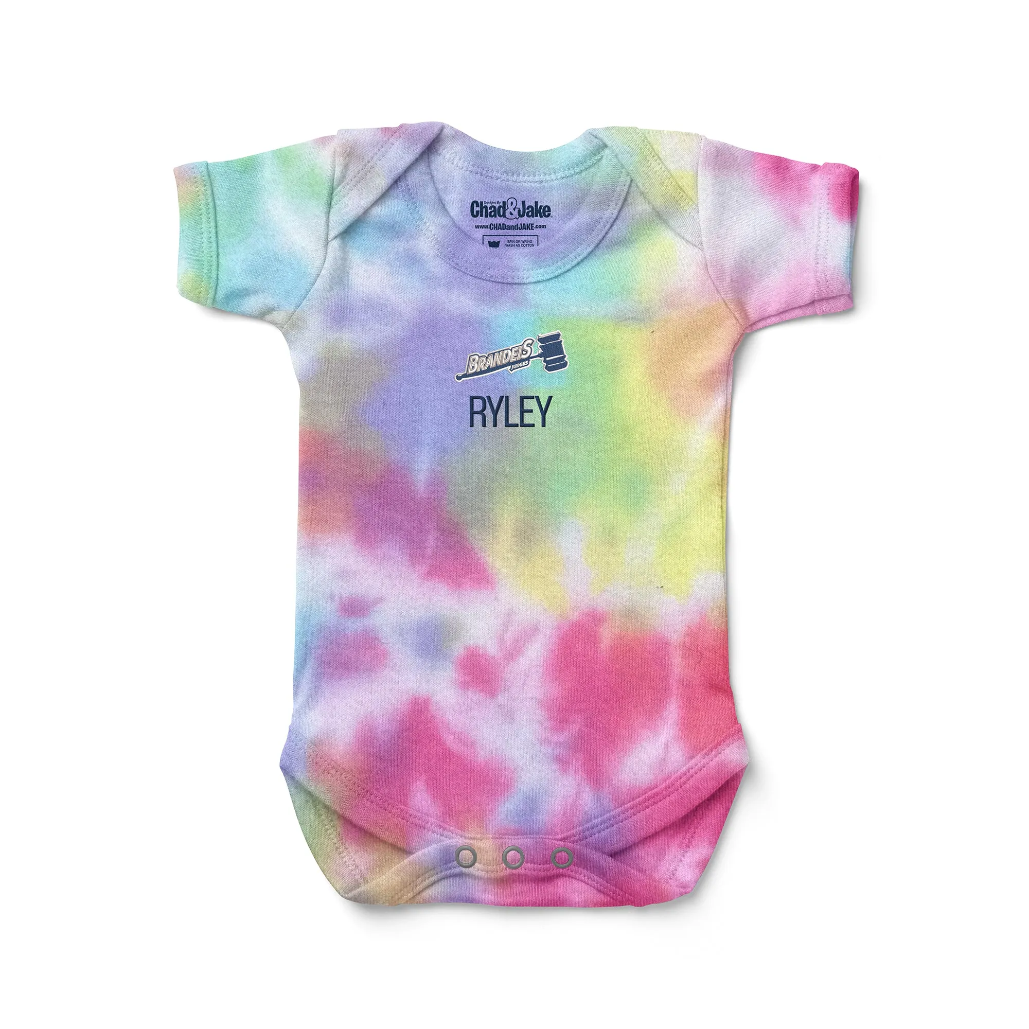Personalized Brandeis Judges Tie Dye Bodysuit
