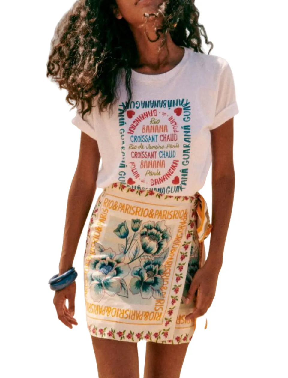 Printed Wrap Skirt
