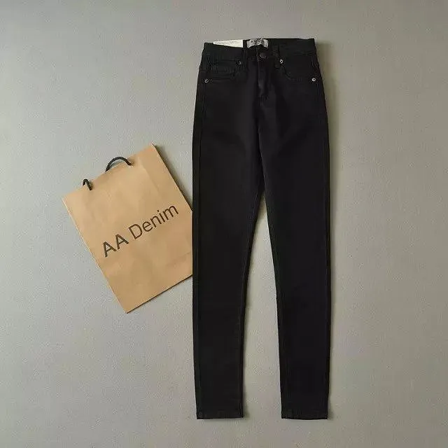 Vintage High Waist Blue Denim Elastic Jeans