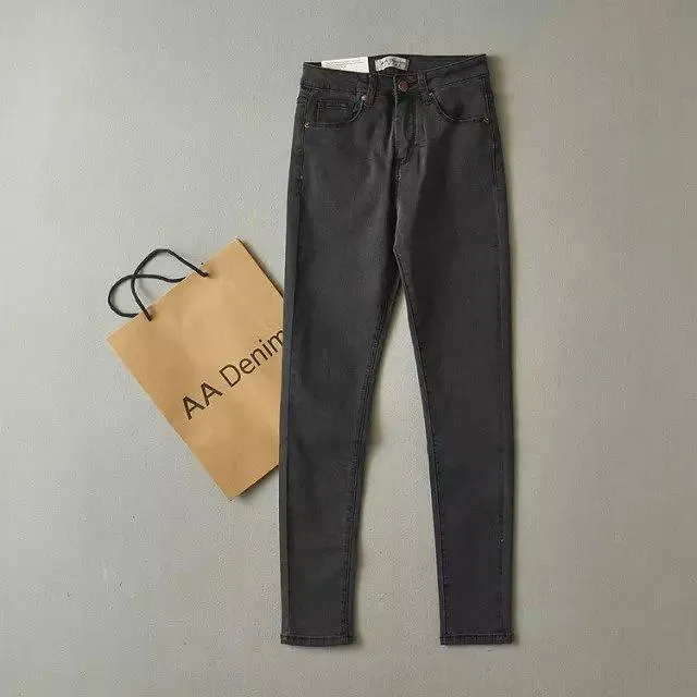 Vintage High Waist Blue Denim Elastic Jeans