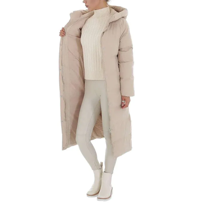 Women's Long Quilted Winter Jacket with Hood | Ideal for Winter