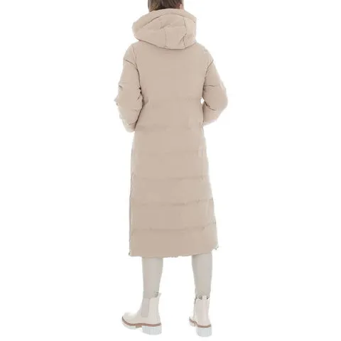 Women's Long Quilted Winter Jacket with Hood | Ideal for Winter
