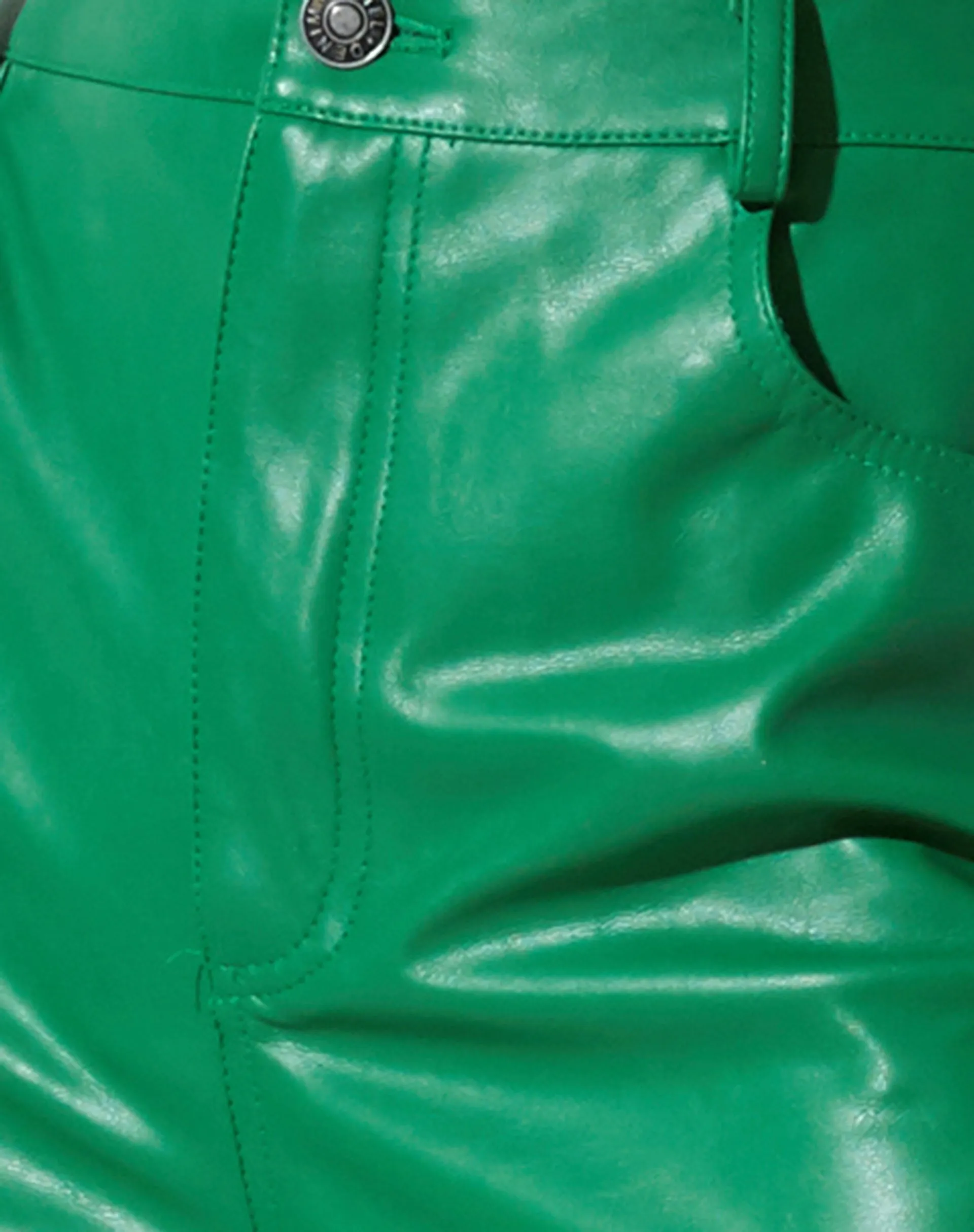 Zoka Leather Trouser in Pu Kelly Green